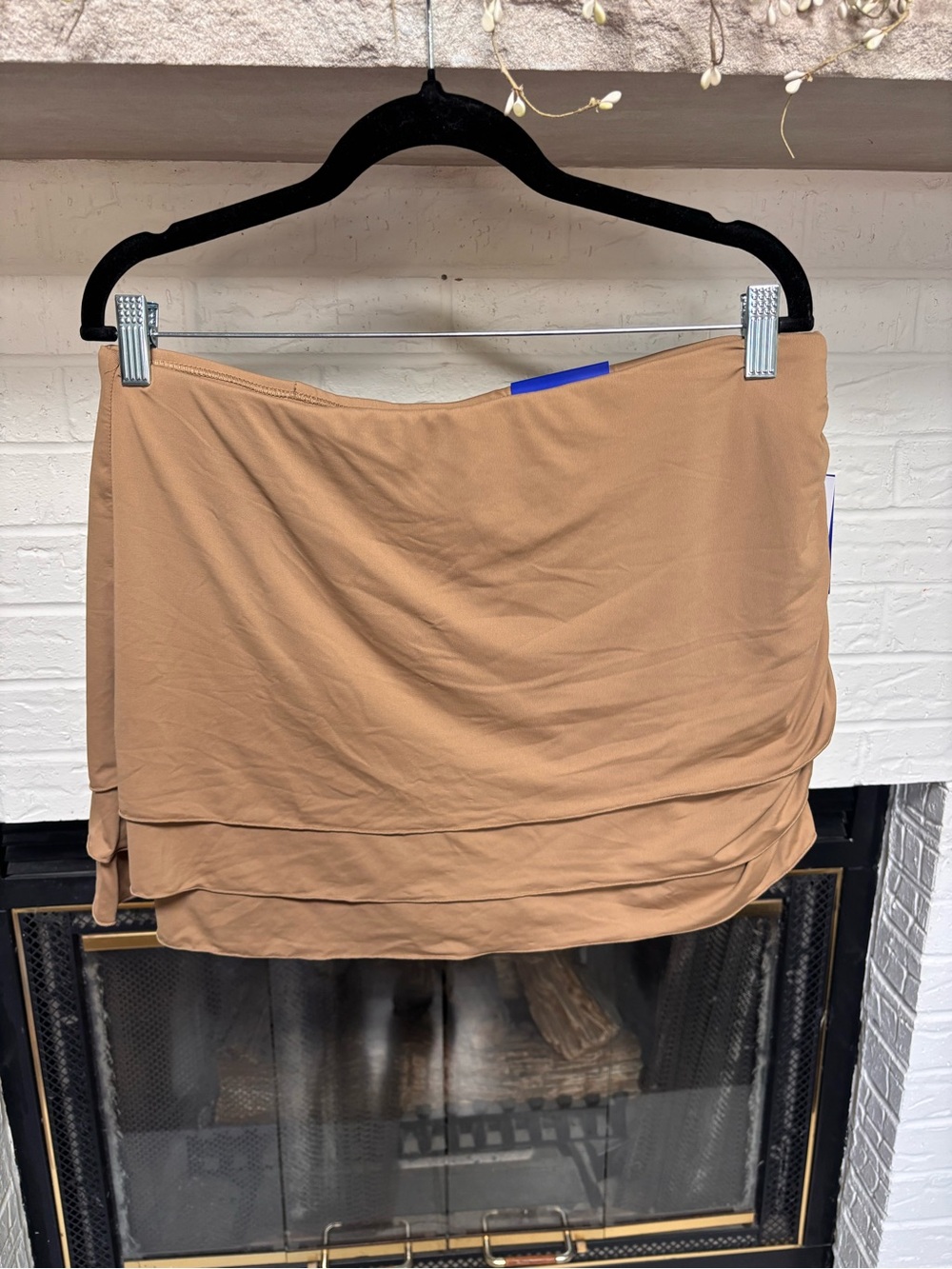 JoyLab Camel Layered Knit Skort